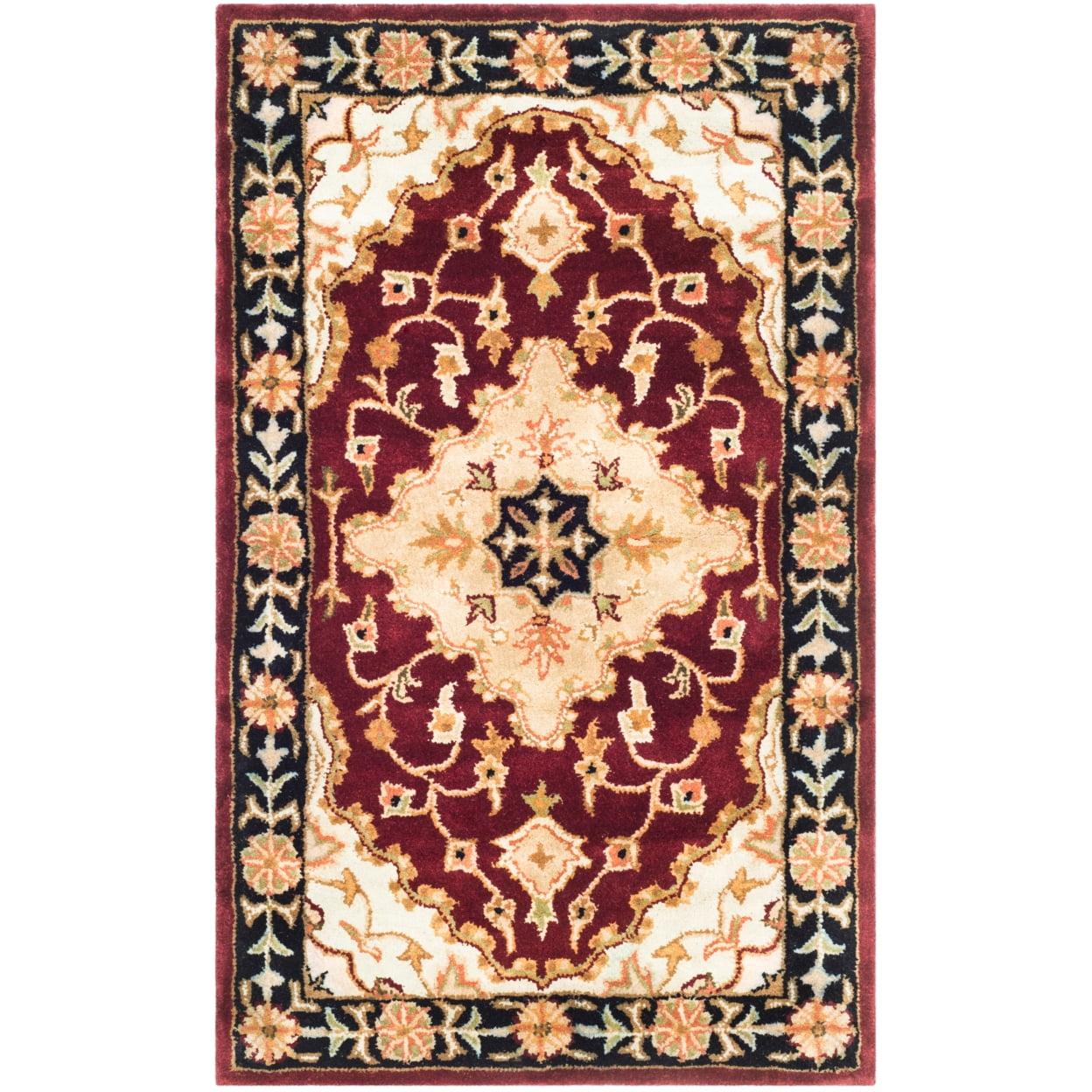 Heritage HG760 Handmade Accent Rug - 3'x5' - Red/Black - Safavieh