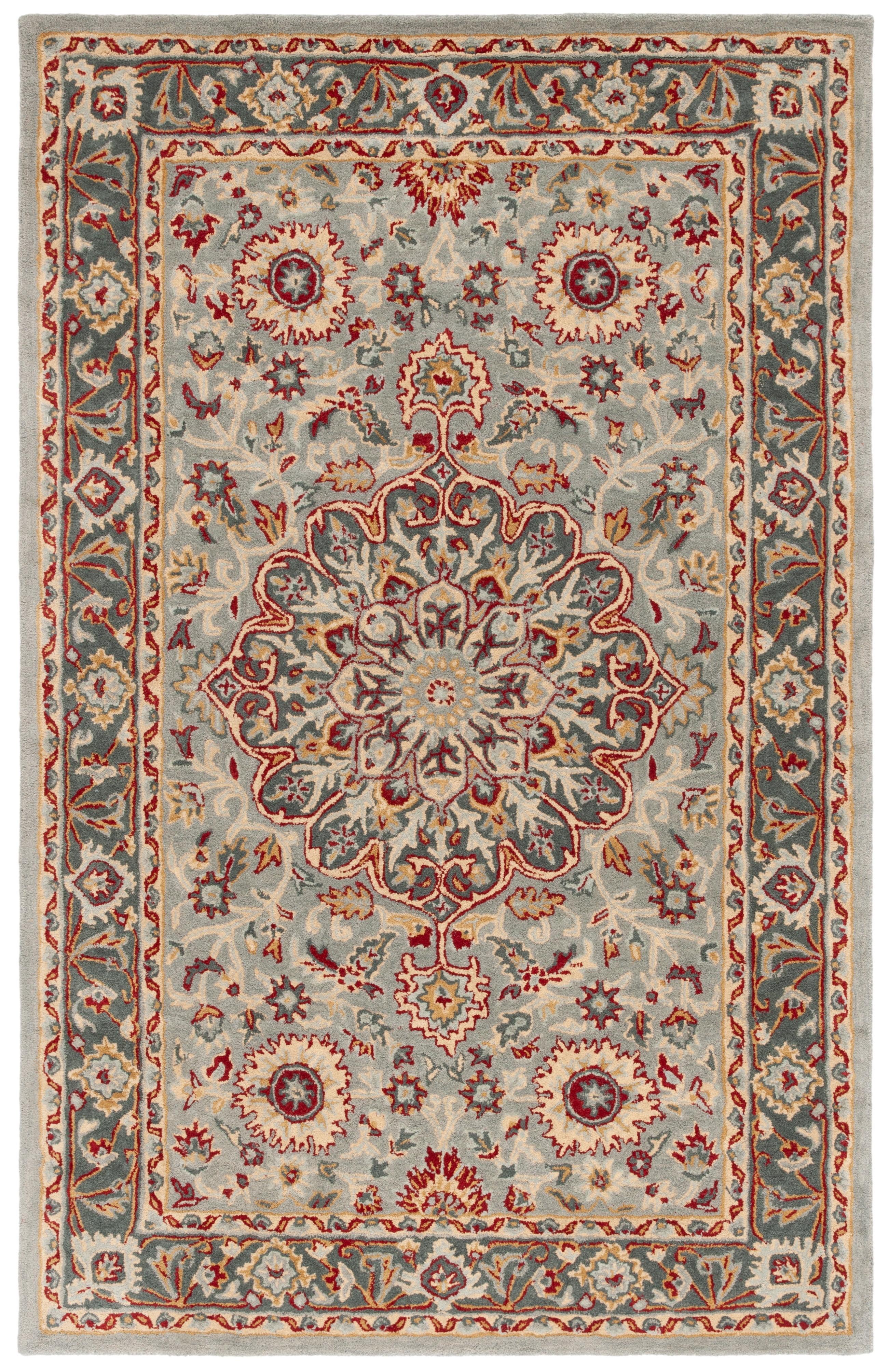 Heritage HG736 Handmade Area Rug - 5'x8' - Grey/Charcoal - Safavieh