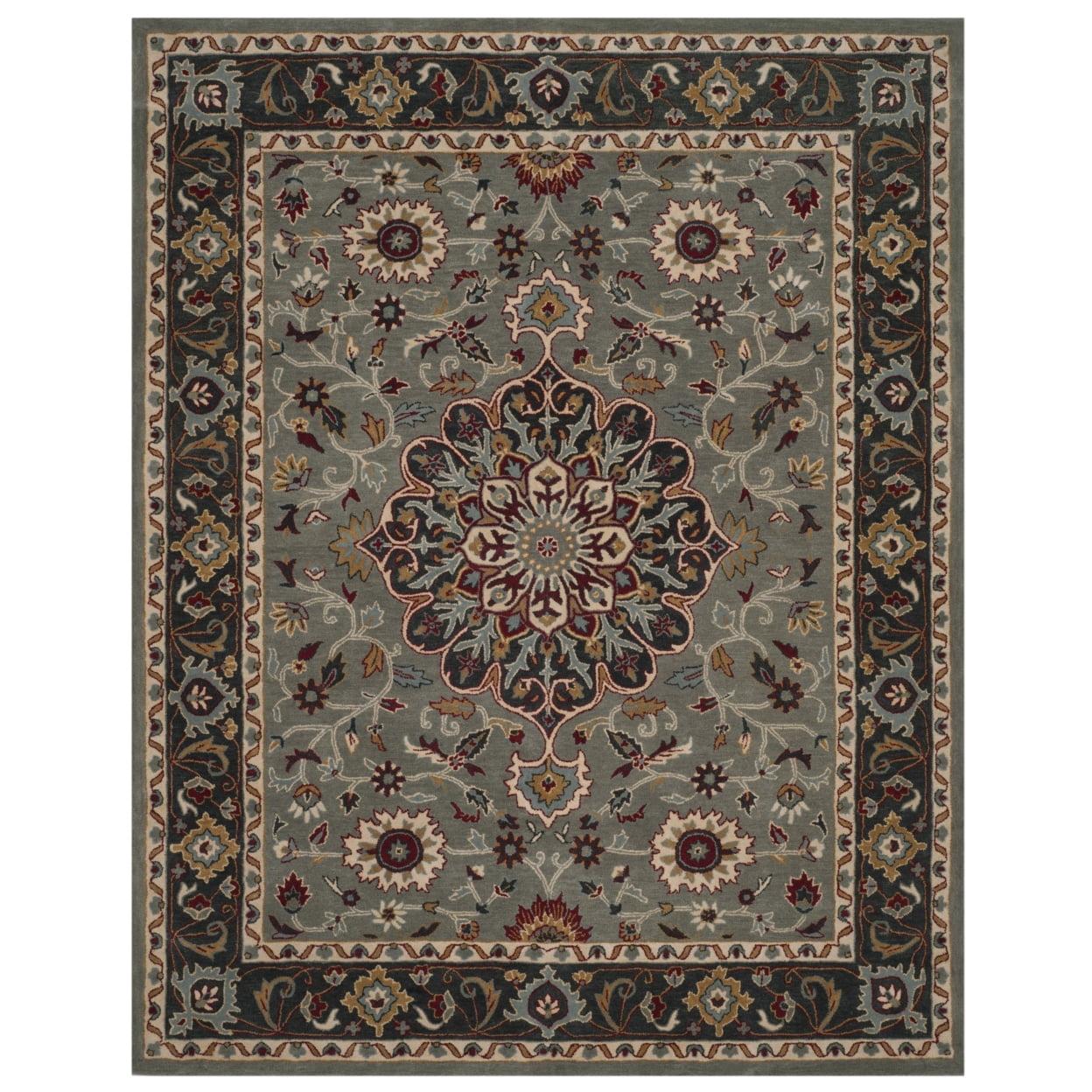 Heritage HG736 Hand Tufted Area Rug - Grey/Charcoal - 8'x10' - Safavieh.