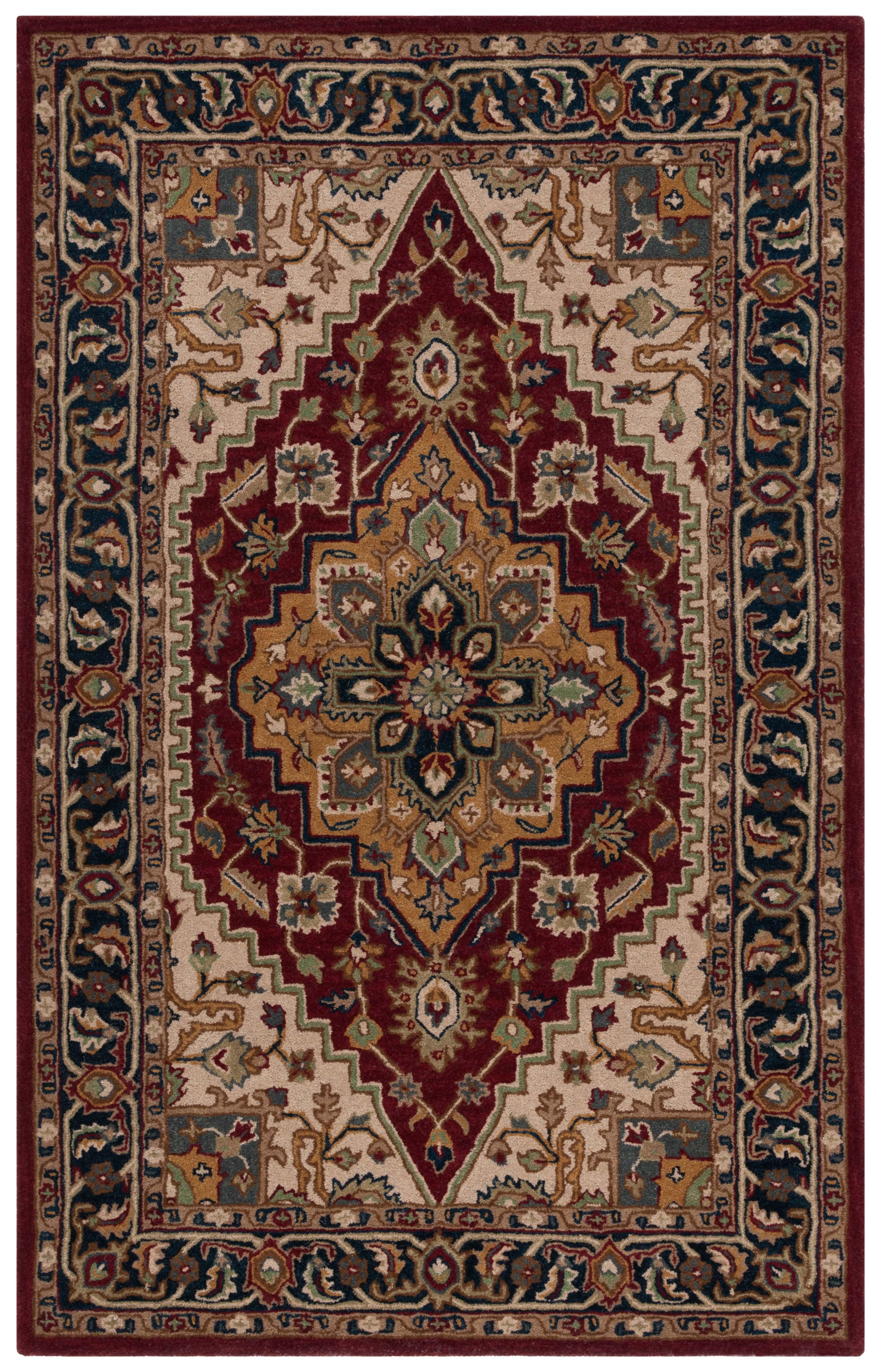 Heritage HG625 Handmade Accent Rug - 3'x5' - Red - Safavieh