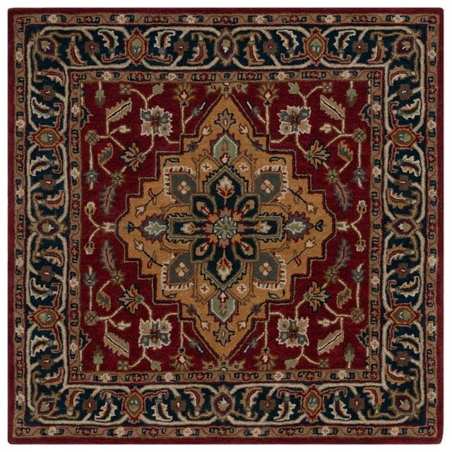 Heritage HG625 Handmade Area Rug - 6'x6' - Red - Safavieh