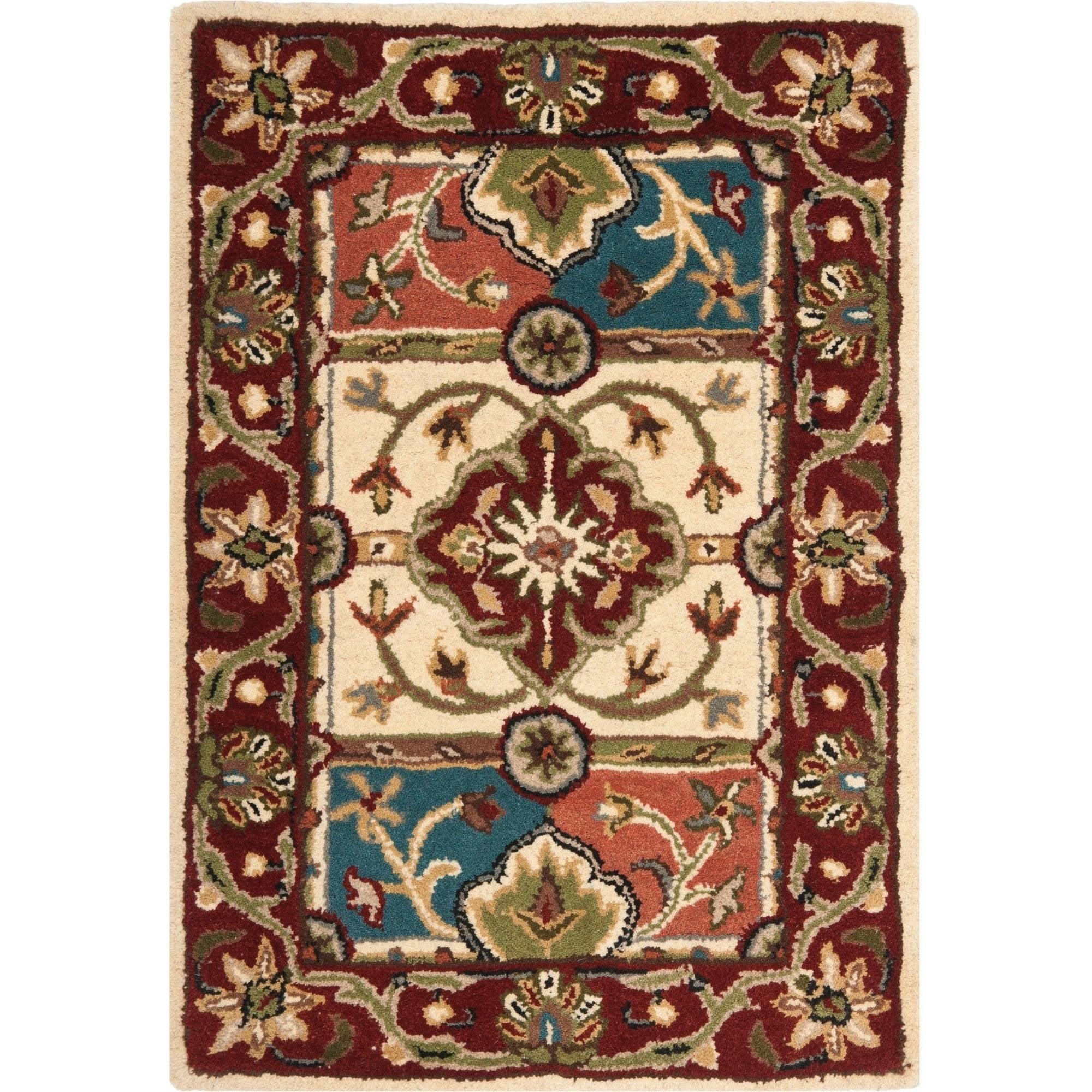 Heritage HG925 Handmade Accent Rug - 2'x3' - Multi/Red - Safavieh