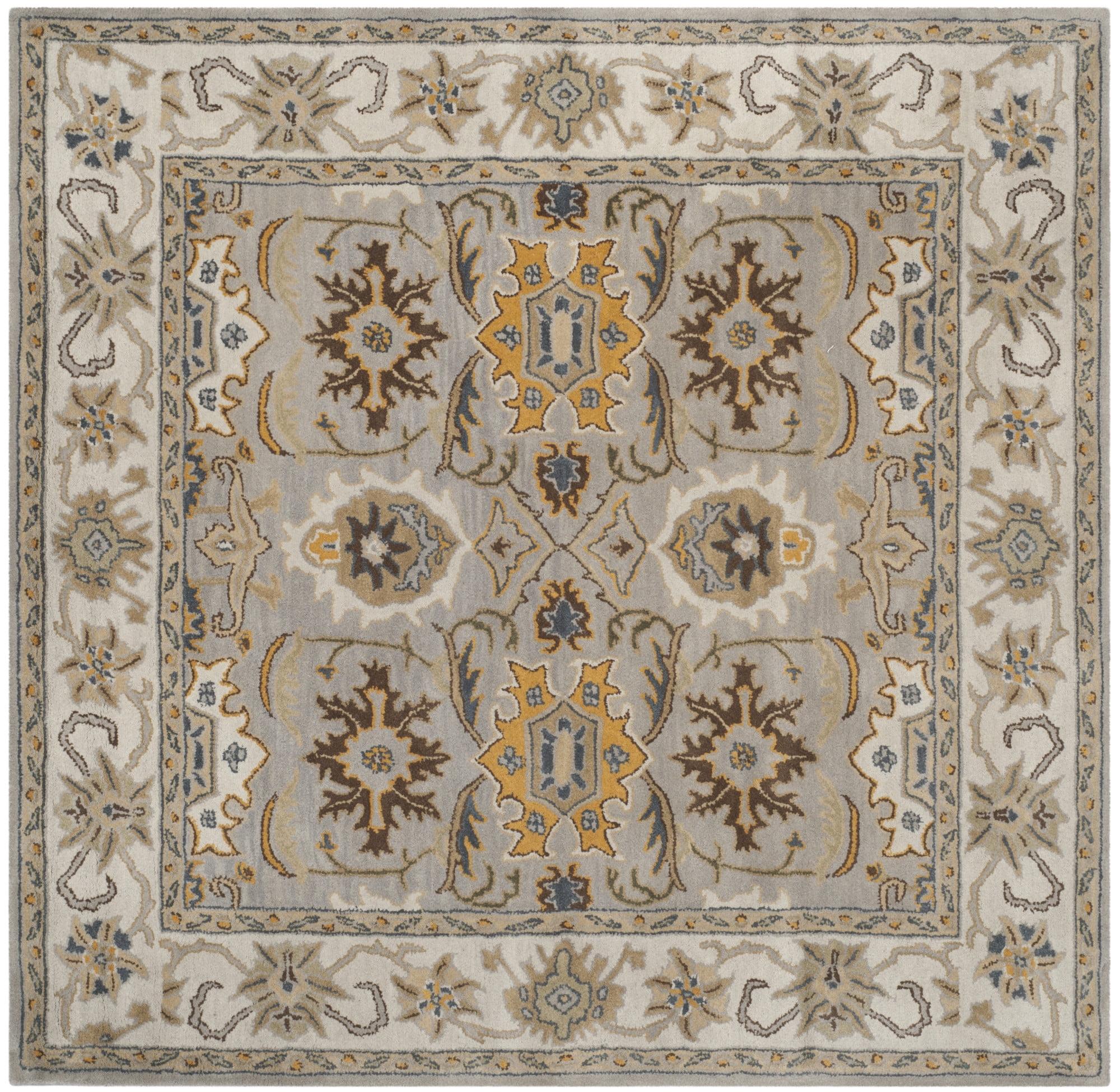 Heritage HG734 Handmade Area Rug - 6'x6' - Light Grey/Grey - Safavieh