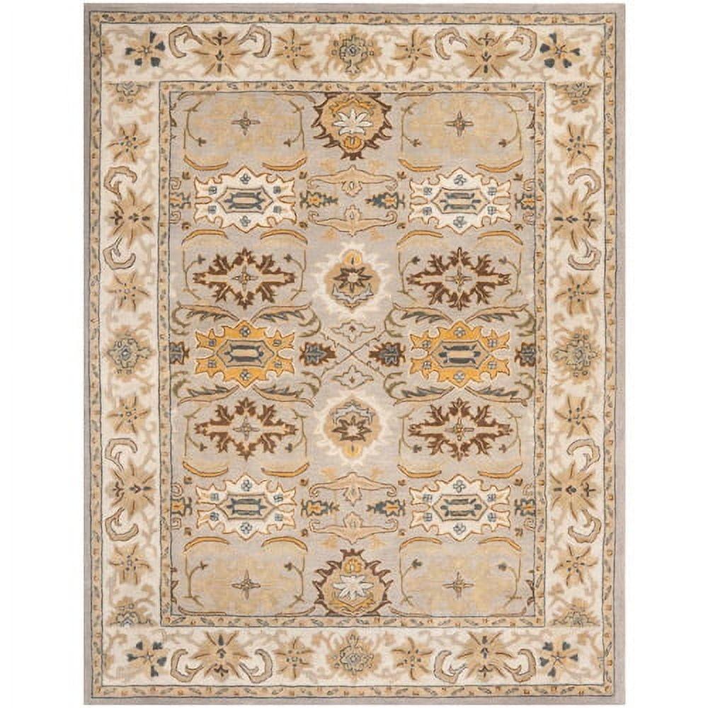 SAFAVIEH Heritage Giles Traditional Wool Area Rug, Light Grey/Grey, 8'3" x 11'