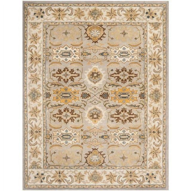 SAFAVIEH Heritage Giles Traditional Wool Area Rug, Light Grey/Grey, 8'3" x 11'