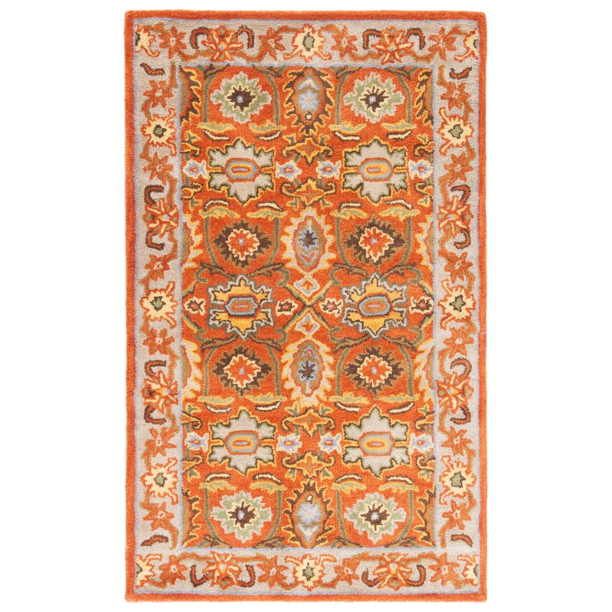 Heritage HG734 Handmade Accent Rug - 3'x5' - Rust/Beige - Safavieh