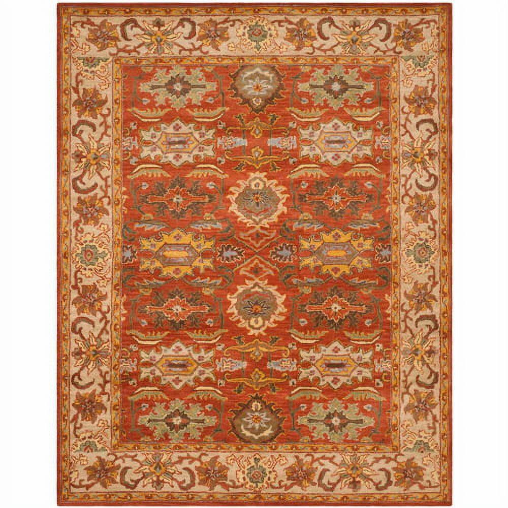 Heritage HG734 Handmade Area Rug - 7'6"x9'6" - Rust/Beige - Safavieh