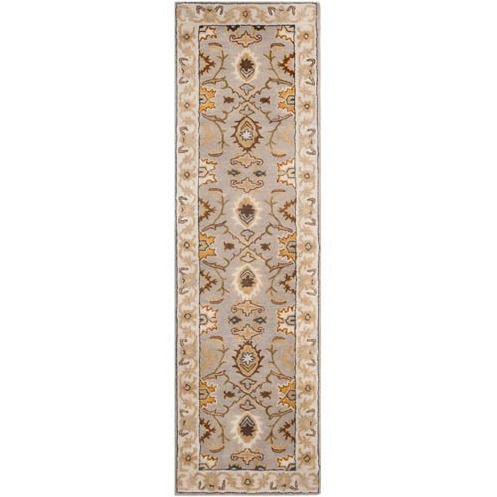Heritage HG734 Handmade Runner Rug - 2'3"x12' - Light Grey/Grey - Safavieh