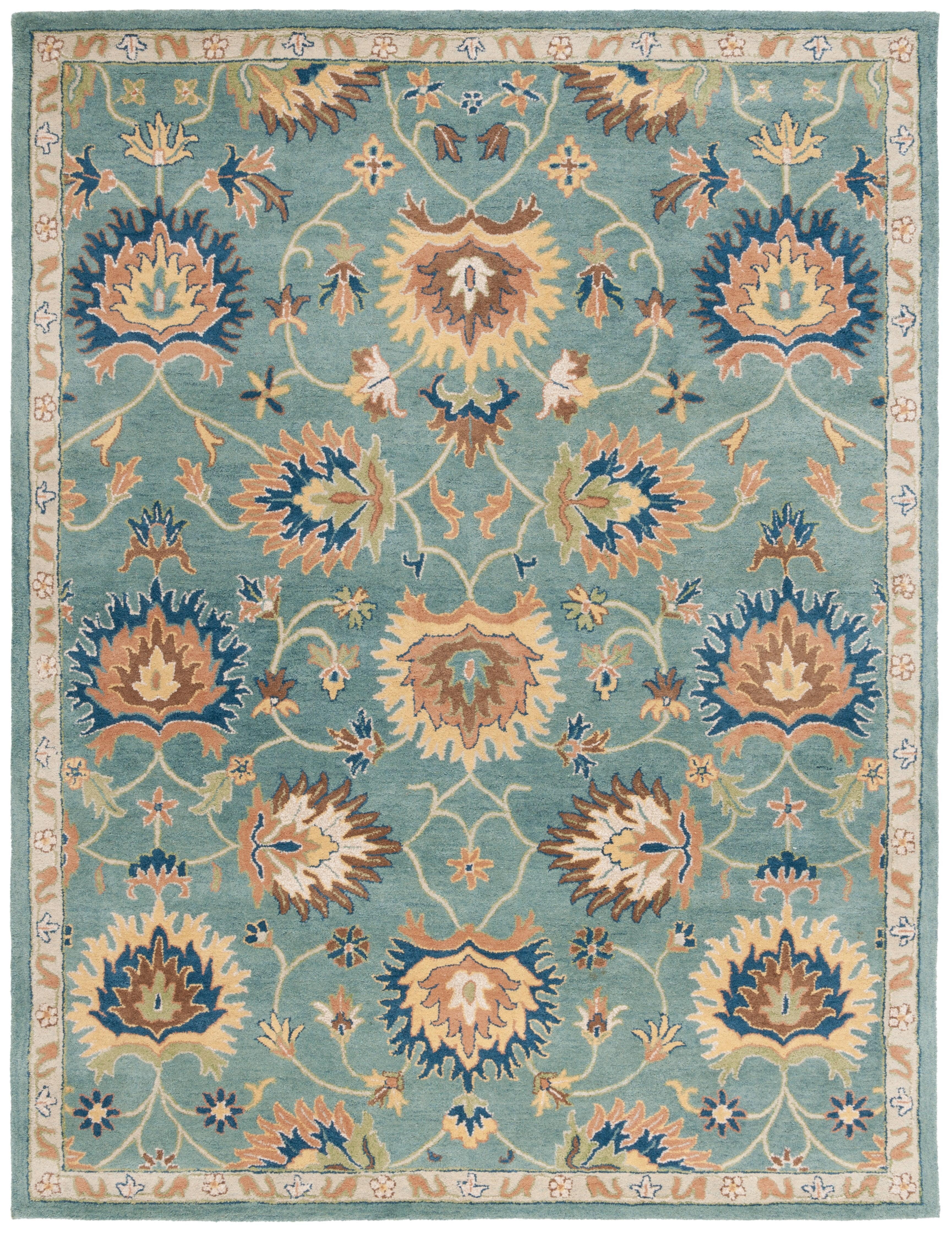 SAFAVIEH Heritage Alfombra de Lana Oriental Odran, Azul Claro, 10' x 14'