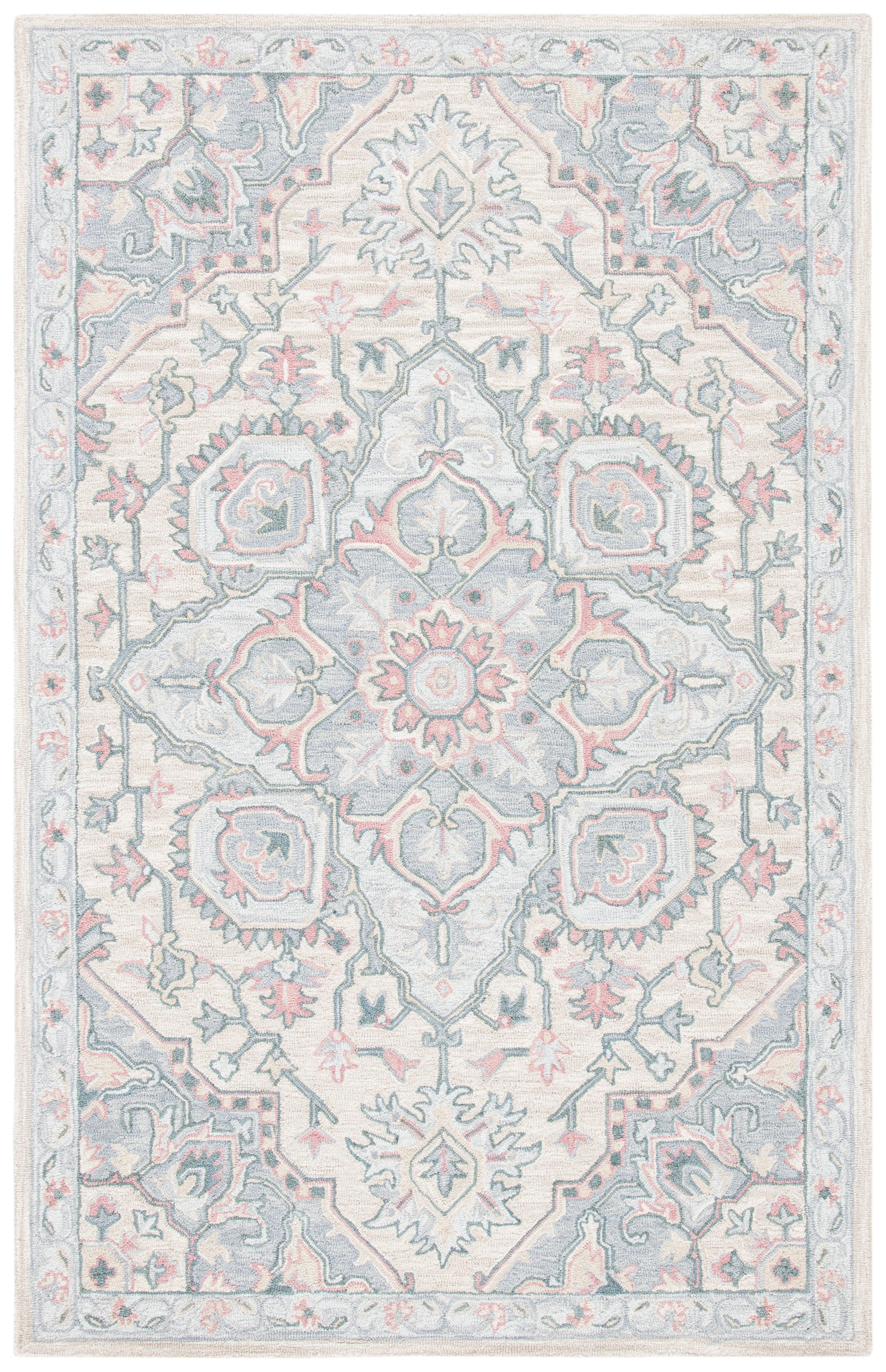 Heritage HG922 Hand Tufted Area Rug - Beige/Blue - 3'x5' - Safavieh.