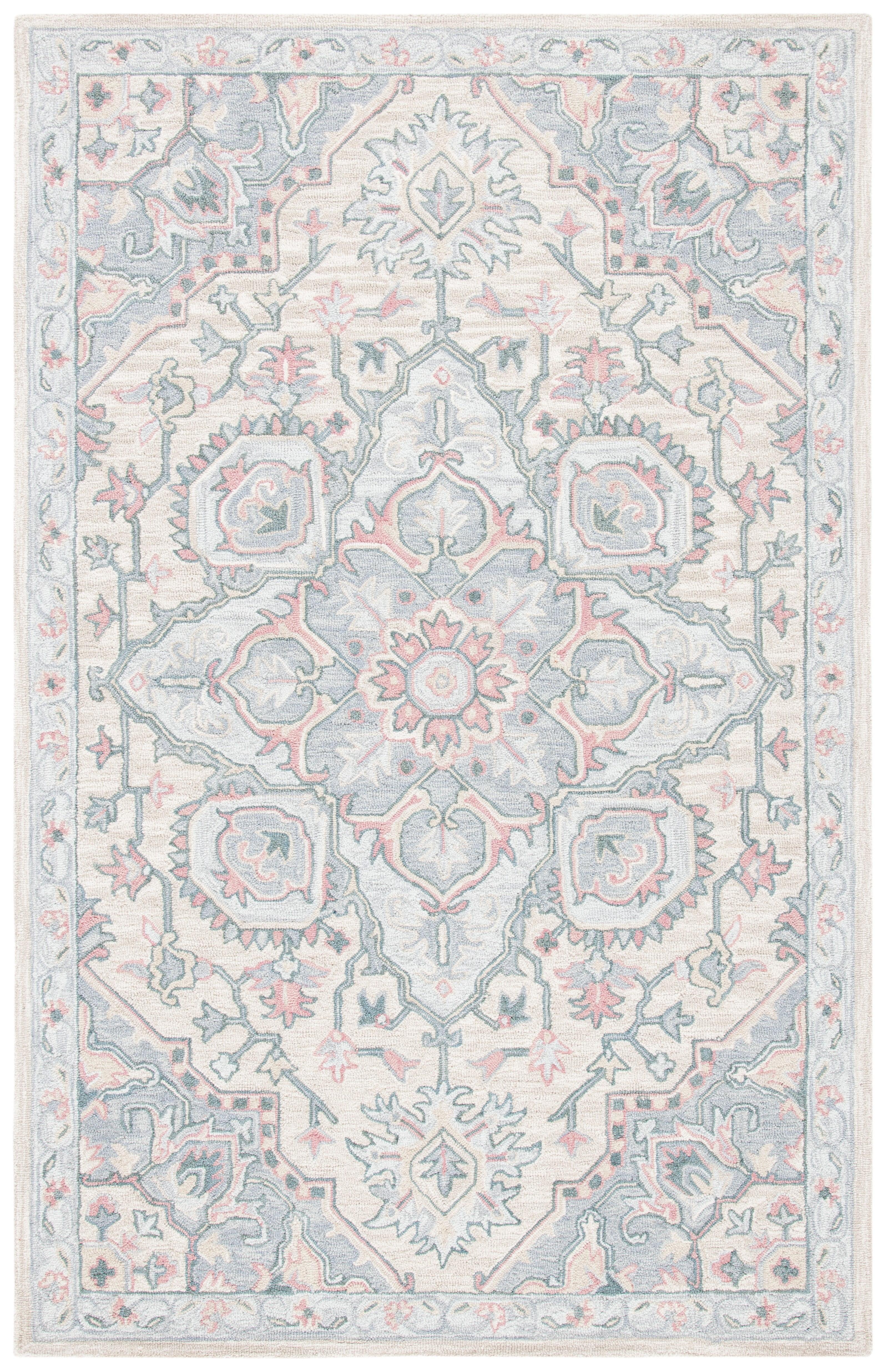 SAFAVIEH Heritage Kagan Oriental Area Rug, Beige/Blue, 6' x 9'