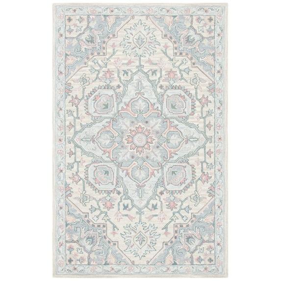 SAFAVIEH Heritage Kagan Oriental Area Rug, Beige/Blue, 6' x 9'
