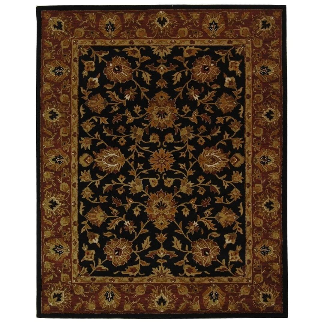 Heritage HG112 Handmade Area Rug - 5'x8' - Black/Red - Safavieh