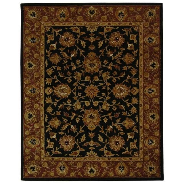 SAFAVIEH Heritage Lancaster Traditional Wool Area Rug, Black/Red, 9'6" x 13'6"