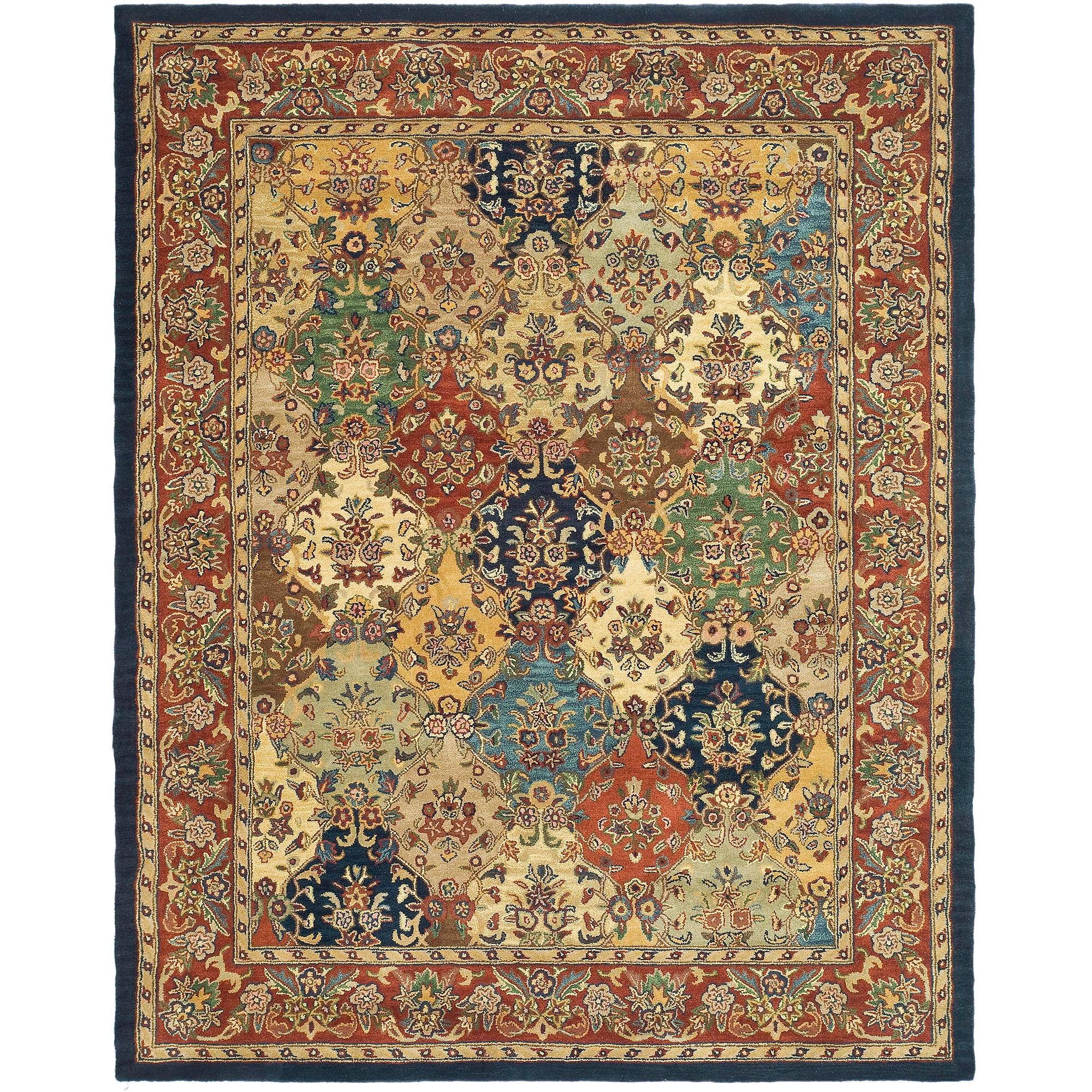 Heritage HG911 Hand Tufted Area Rug - Multi/Burgundy - 7'6"x9'6" - Safavieh.