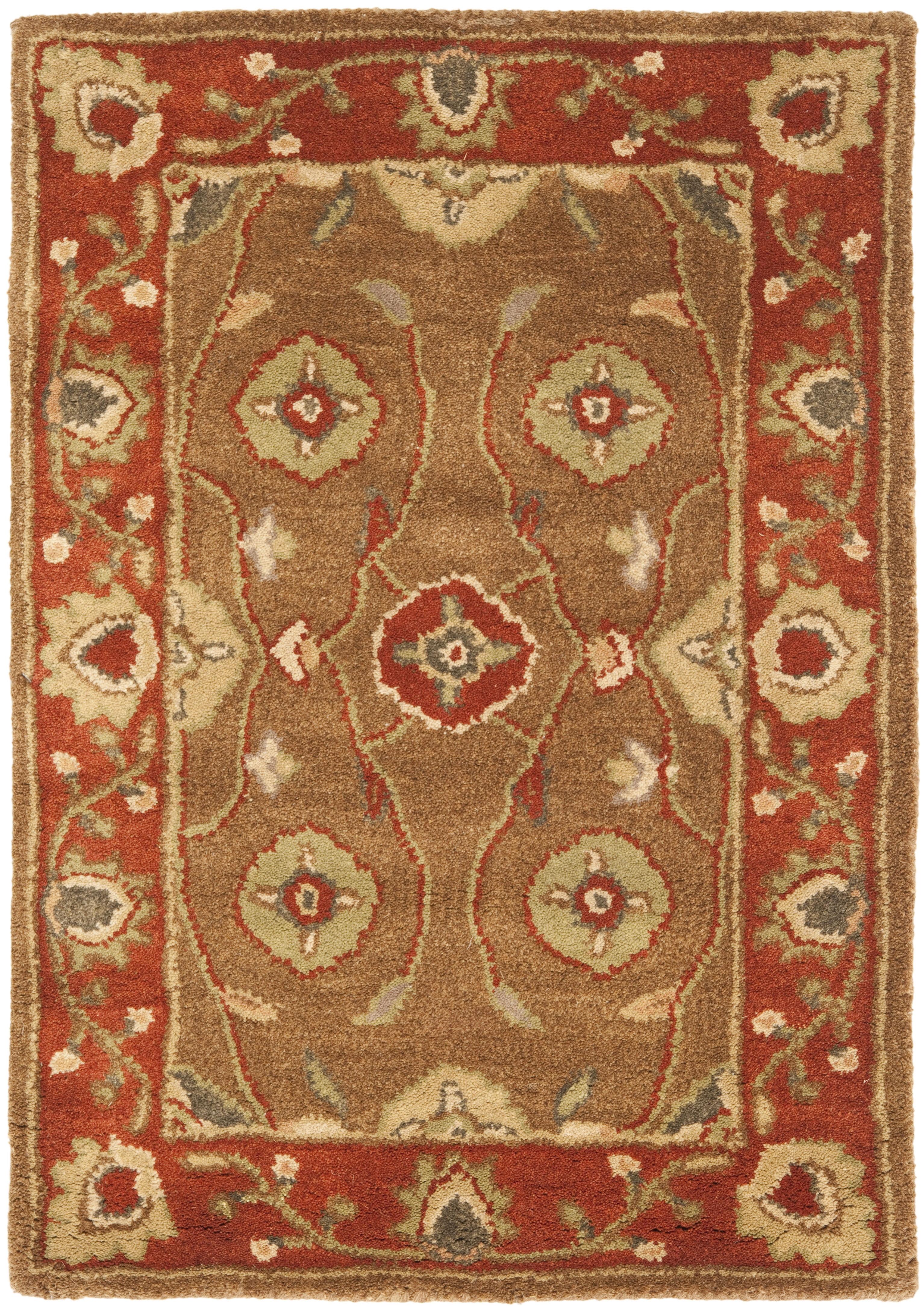 Heritage HG963 Handmade Accent Rug - 3'x5' - Beige/Rust - Safavieh