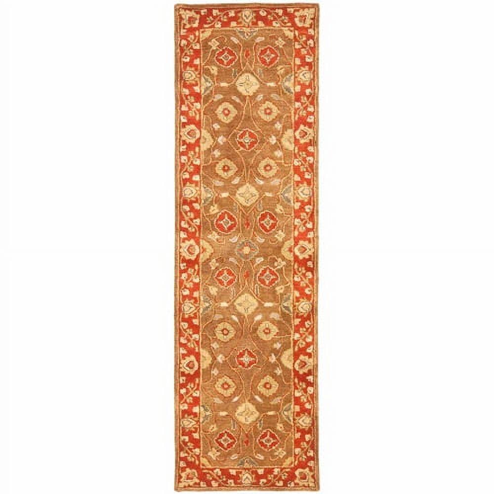 Heritage HG963 Handmade Runner Rug - 2'3"x12' - Beige/Rust - Safavieh
