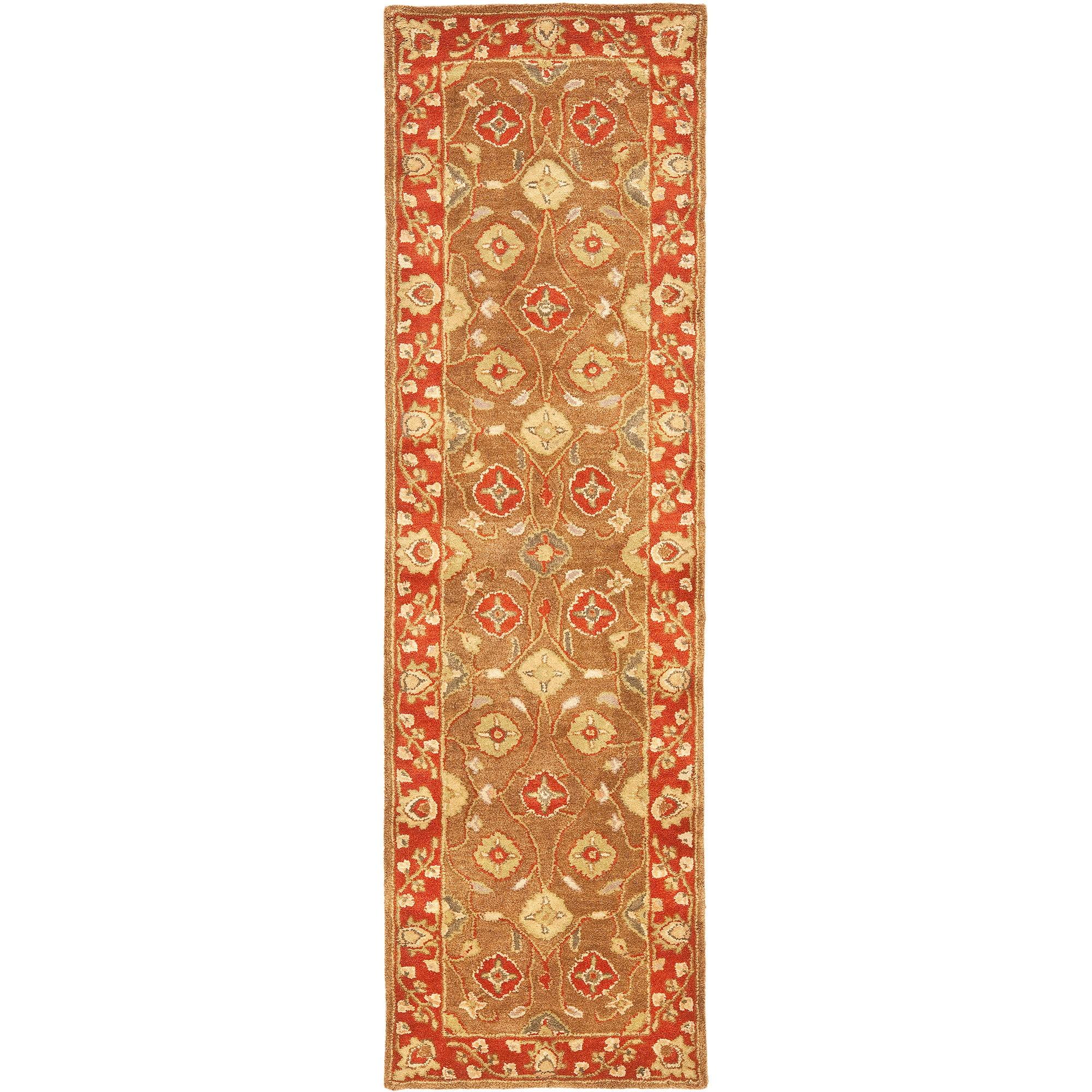 Heritage HG963 Handmade Runner Rug - 2'3"x20' - Beige/Rust - Safavieh