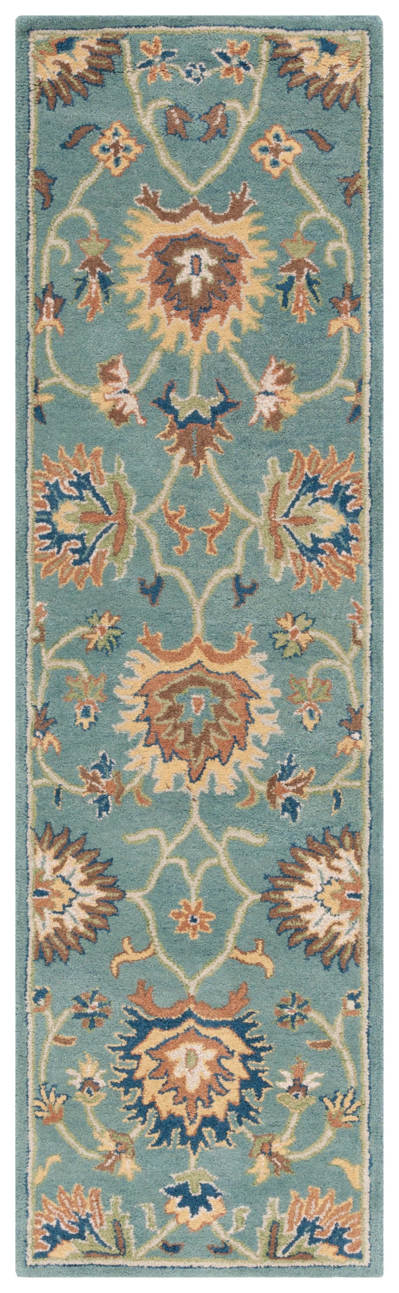 Heritage HG651 Handmade Runner Rug - 2'3"x6' - Light Blue - Safavieh