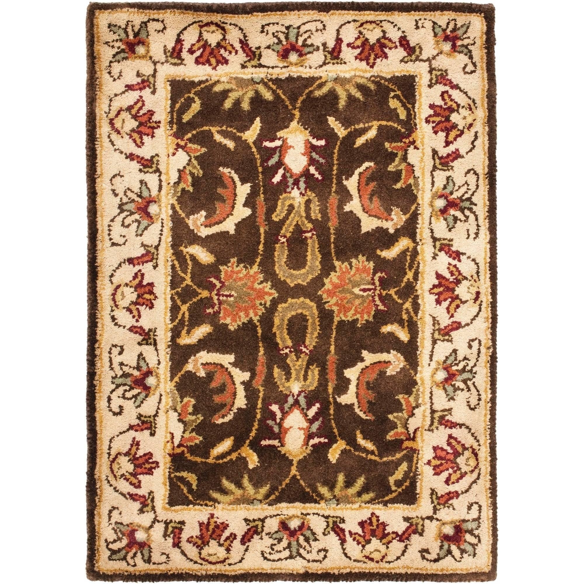 Heritage HG818 Handmade Accent Rug - 2'x3' - Brown/Beige - Safavieh