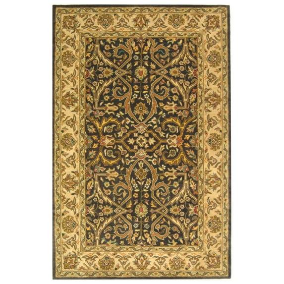 SAFAVIEH Heritage Oslo Traditional Wool Area Rug, Charcoal/Beige, 2' x 3'