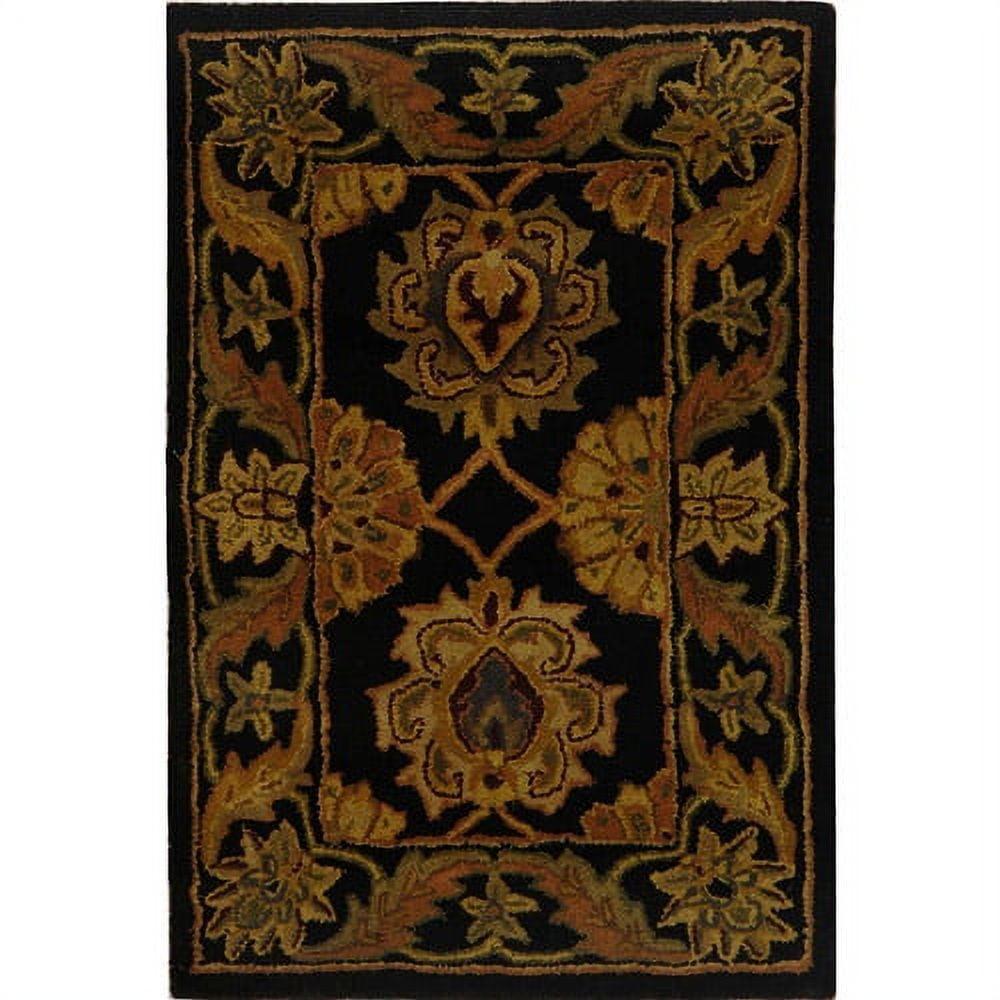Heritage HG314 Handmade Area Rug - 7'6"x9'6" - Black - Safavieh
