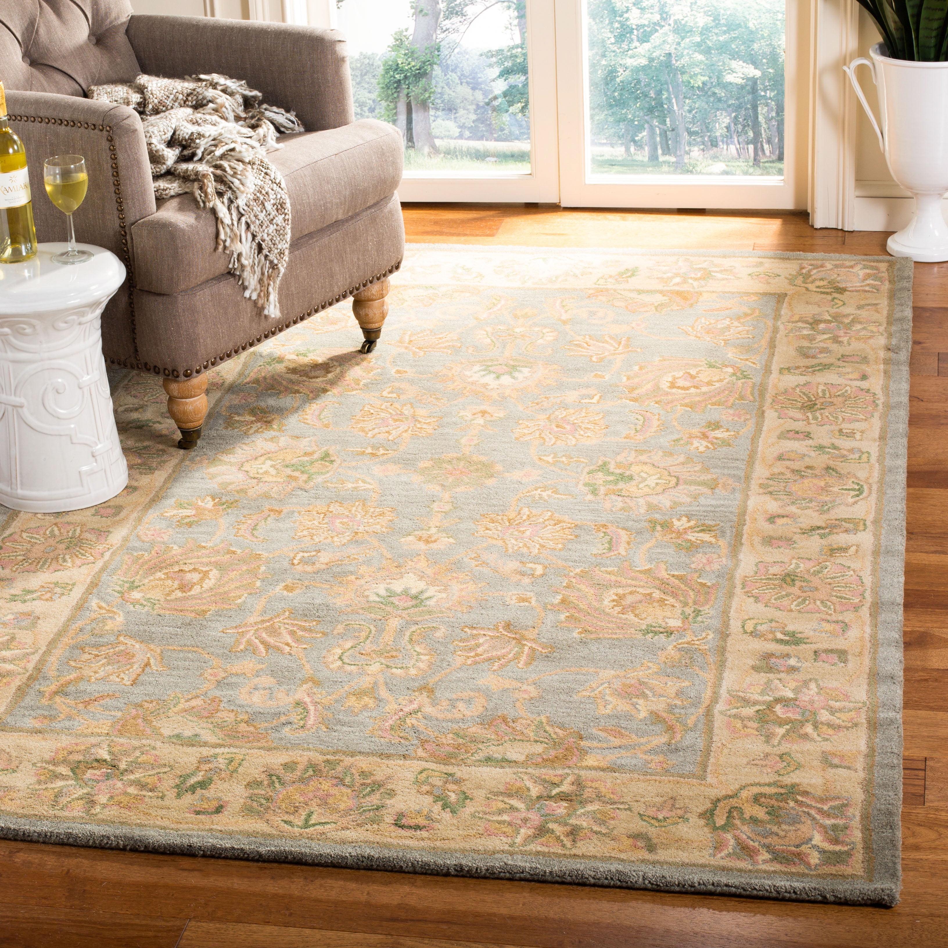 Heritage HG343 Hand Tufted Area Rug - Blue/Beige - 5'x8' - Safavieh.