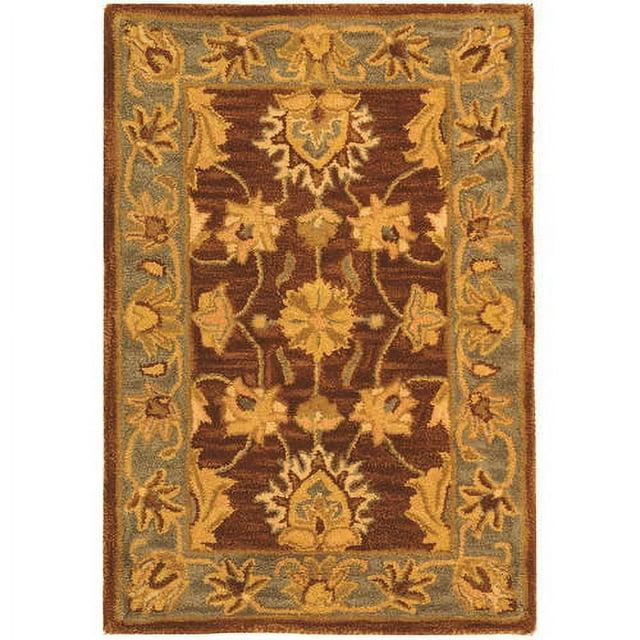 Heritage HG343 Handmade Accent Rug - 2'x3' - Brown/Blue - Safavieh