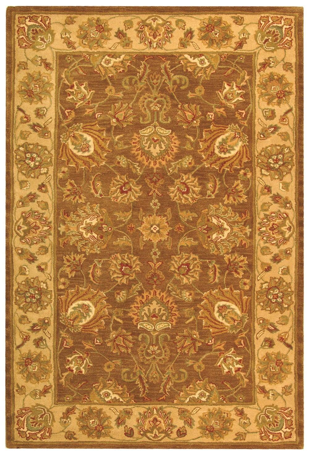 Heritage HG343 Handmade Area Rug - 6'x9' - Brown/Ivory - Safavieh