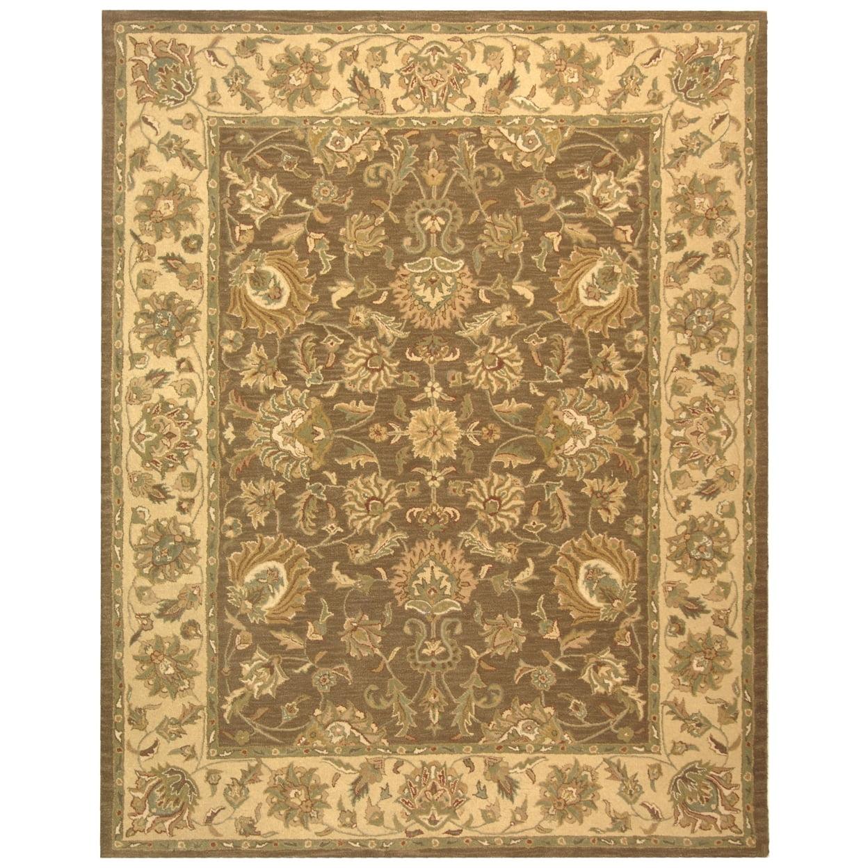 Heritage HG343 Hand Tufted Area Rug - Brown/Ivory - 7'6"x9'6" - Safavieh.