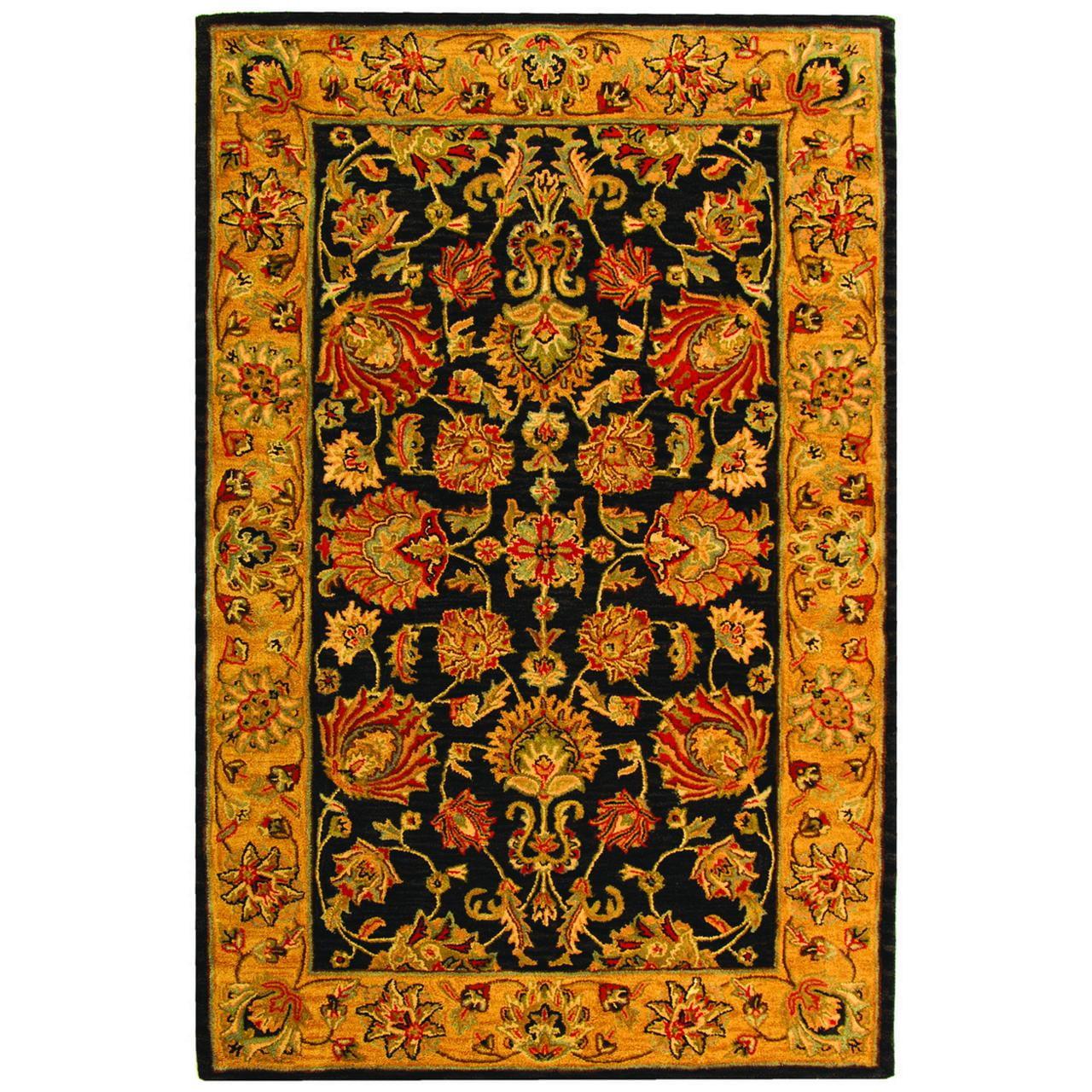 Heritage HG343 Hand Tufted Area Rug - Charcoal/Gold - 4'x6' - Safavieh.