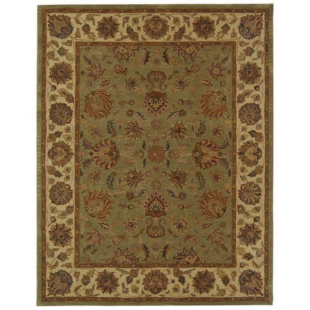Heritage HG343 Hand Tufted Area Rug - Green/Gold - 4'x6' - Safavieh.