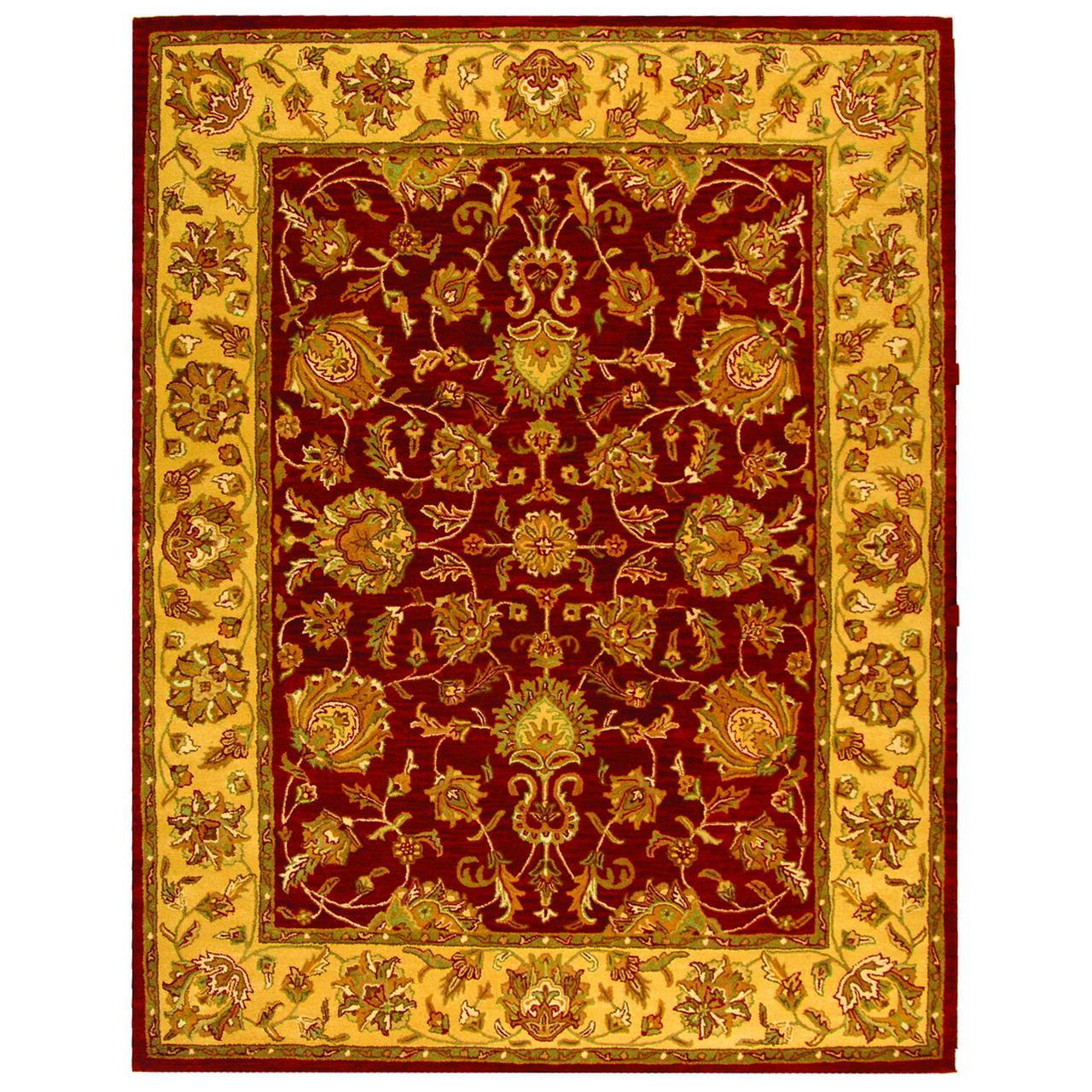 SAFAVIEH Heritage Regis Traditional Wool Area Rug, Red/Gold, 4' x 6'