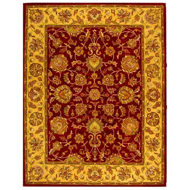 SAFAVIEH Heritage Regis Traditional Wool Area Rug, Red/Gold, 4' x 6'