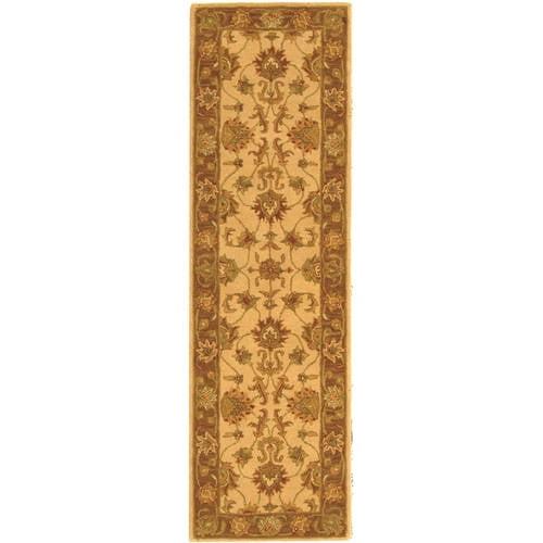 Heritage HG343 Hand Tufted Runner Rug - Ivory/Brown - 2'3"x8' - Safavieh.