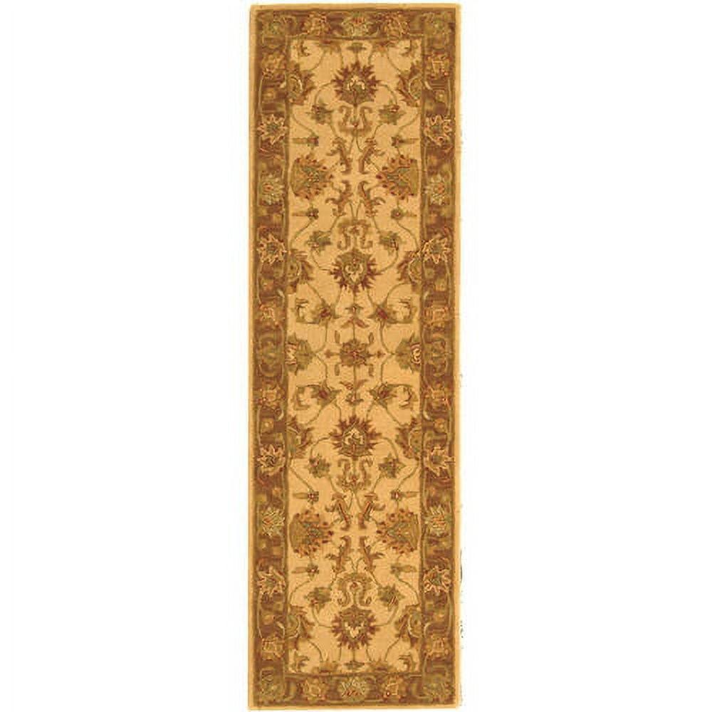 Heritage HG343 Hand Tufted Runner Rug - Ivory/Brown - 2'3"x8' - Safavieh.