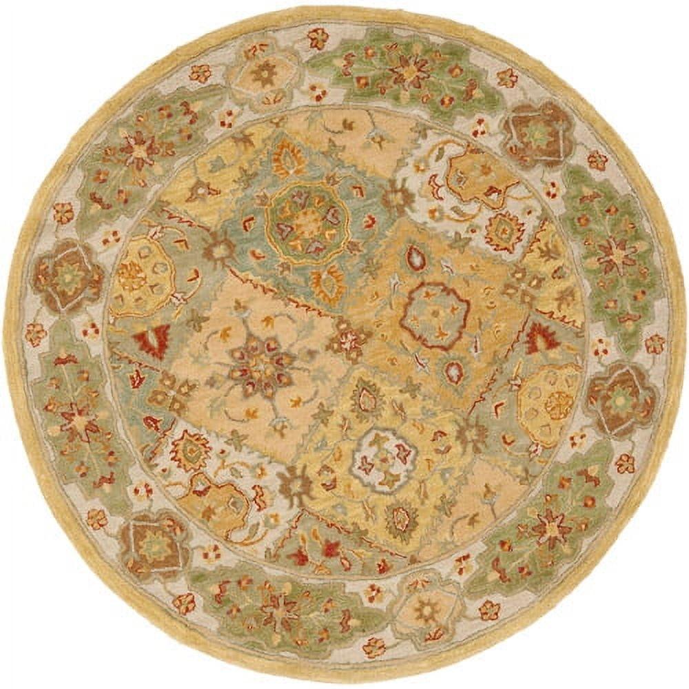 Heritage HG512 Handmade Area Rug - 6' Round - Multi/Ivory - Safavieh