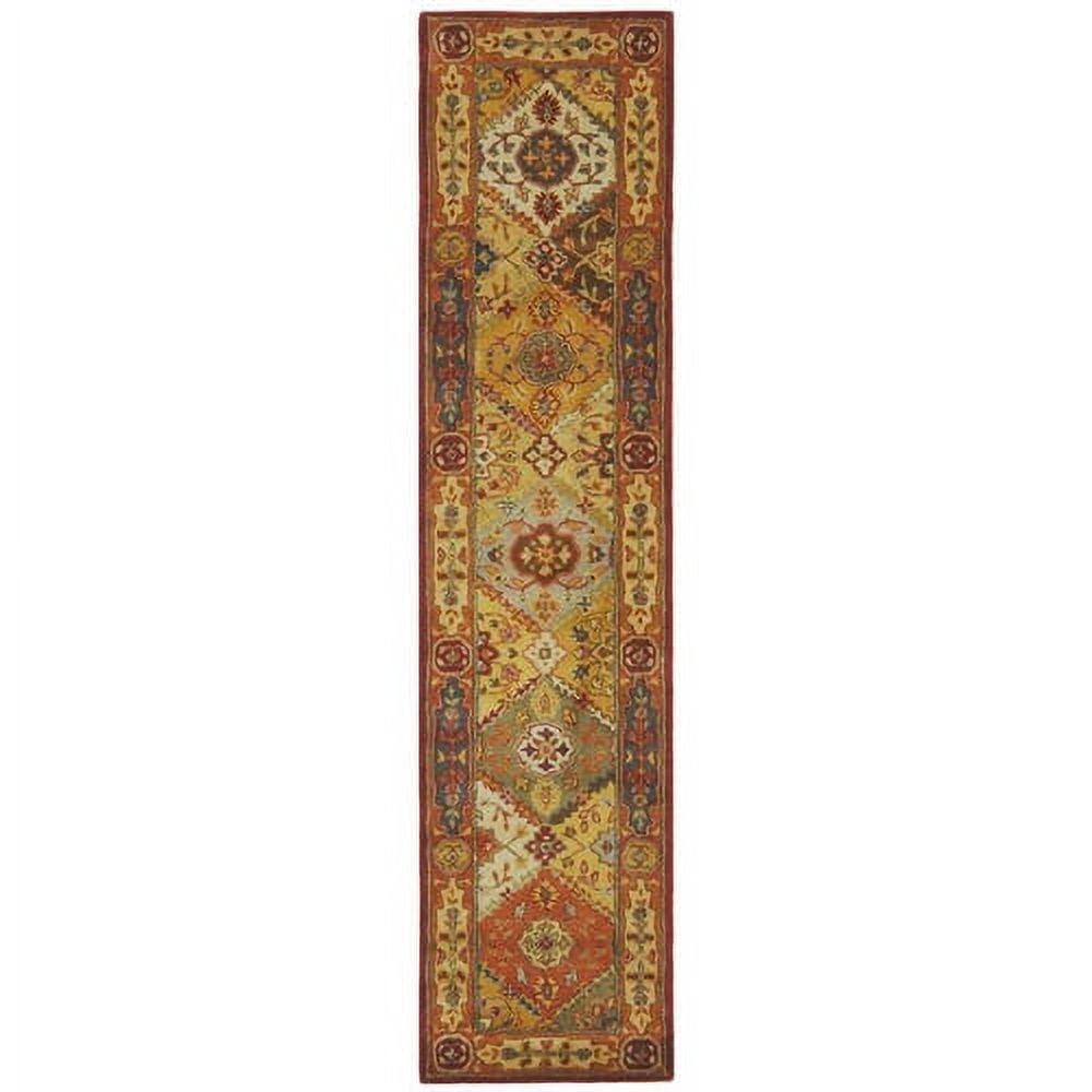 SAFAVIEH Heritage Gladwyn Traditional Wool Runner Rug, Beige/Multi, 2'3" x 8'