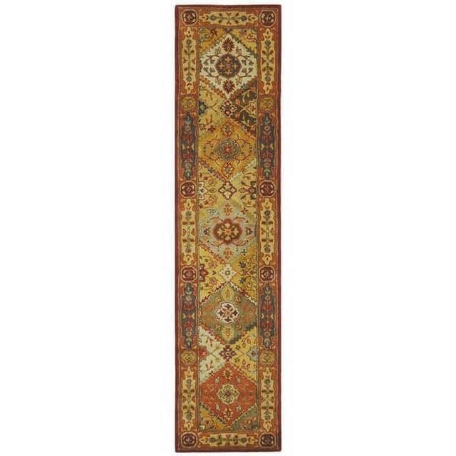 SAFAVIEH Heritage Gladwyn Traditional Wool Runner Rug, Beige/Multi, 2'3" x 8'