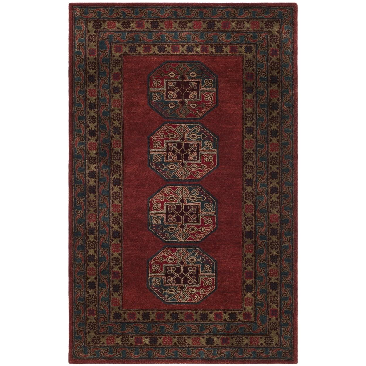 Heritage HG919 Hand Tufted Area Rug - Red - 5'x8' - Safavieh.