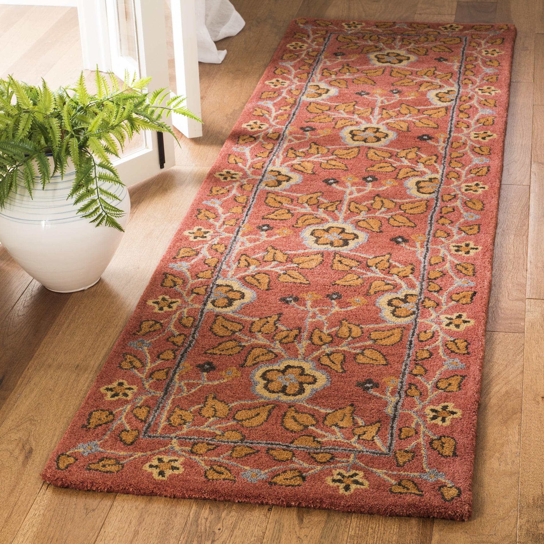 SAFAVIEH Heritage Sashka Traditional Wool Runner Rug, Red/Multi, 2'3" x 10'