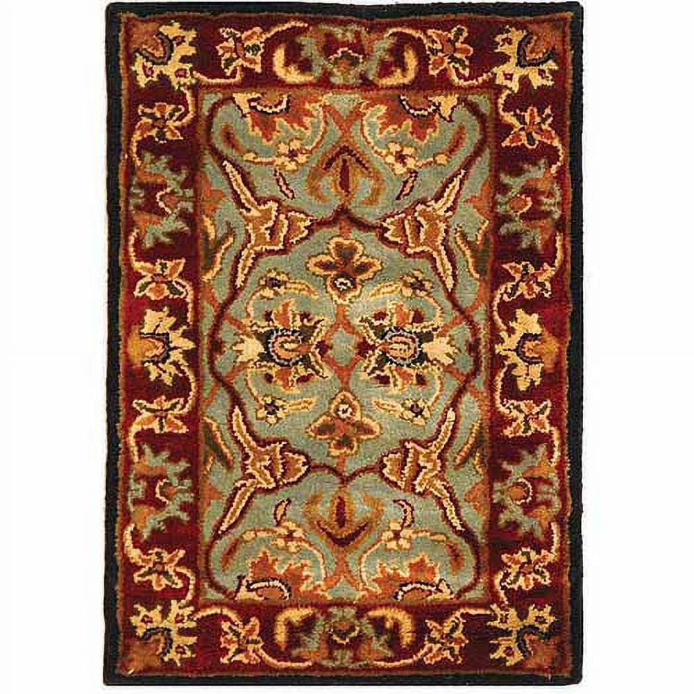Heritage HG794 Handmade Accent Rug - 2'x3' - Light Blue/Red - Safavieh
