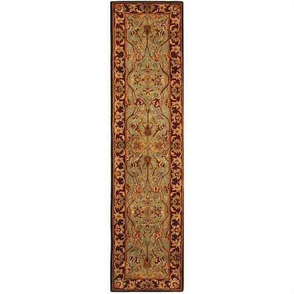 SAFAVIEH Heritage Shanelle Oriental Wool Runner Rug, Light Blue/Red, 2'3" x 14'