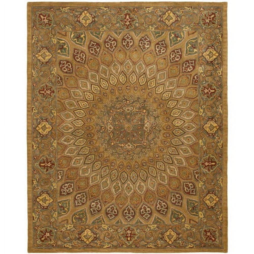SAFAVIEH Heritage Shevon Oriental Area Rug, Light Brown/Grey, 10' x 10' Square