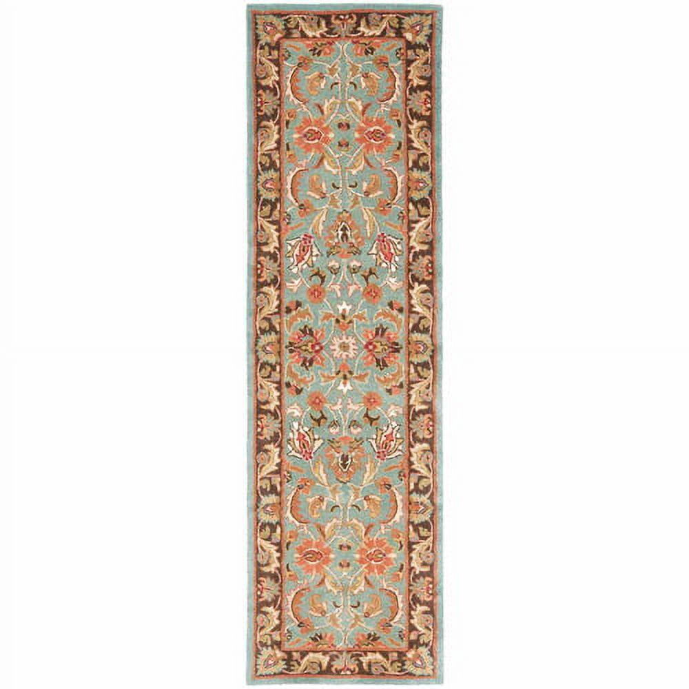 Heritage HG812 Hand Tufted Runner Rug - Blue/Brown - 2'3"x12' - Safavieh.