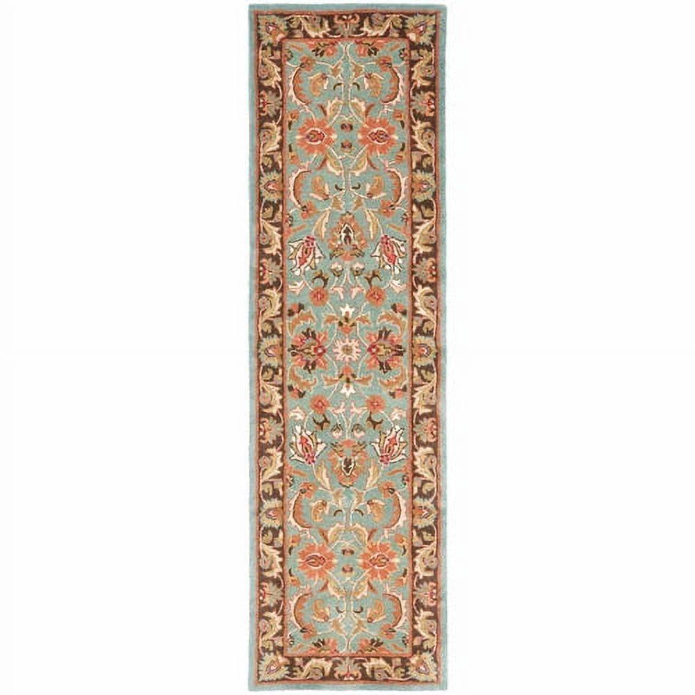Heritage HG812 Hand Tufted Runner Rug - Blue/Brown - 2'3"x6' - Safavieh.