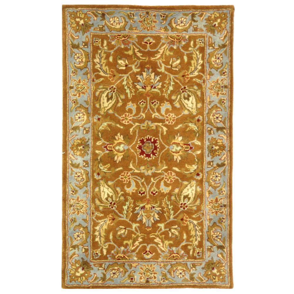 Heritage HG812 Hand Tufted Accent Rug - Brown/Blue - 3'x5' - Safavieh.