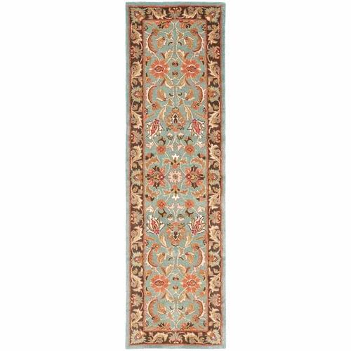 Heritage HG812 Hand Tufted Runner Rug - Blue/Brown - 2'3"x12' - Safavieh.