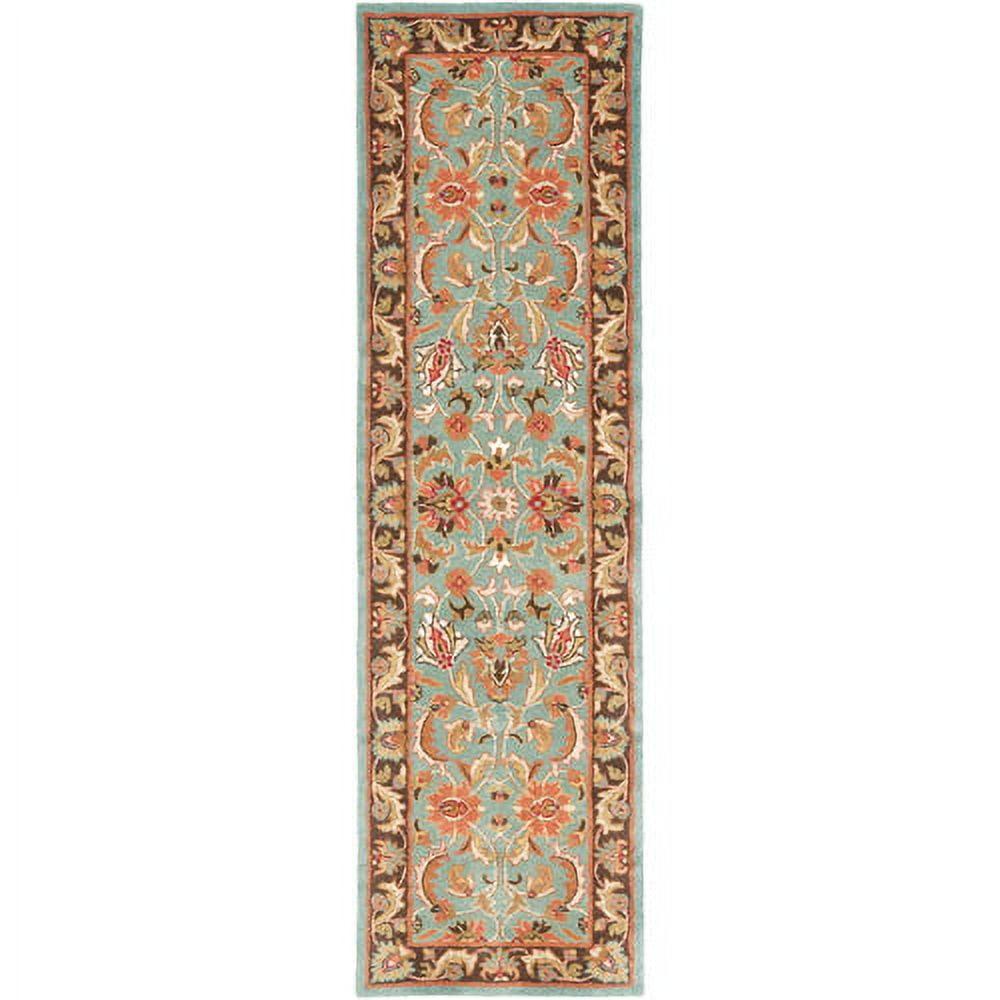 Heritage HG812 Hand Tufted Runner Rug - Blue/Brown - 2'3"x14' - Safavieh.