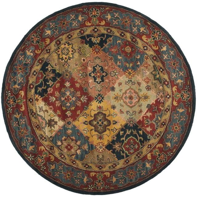 Heritage HG926 Hand Tufted Area Rug - Red/Multi - 6' Round - Safavieh.